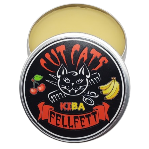 ölbasierte Pomade CutCats Fellfett Kirsch Banane KiBA handgemacht