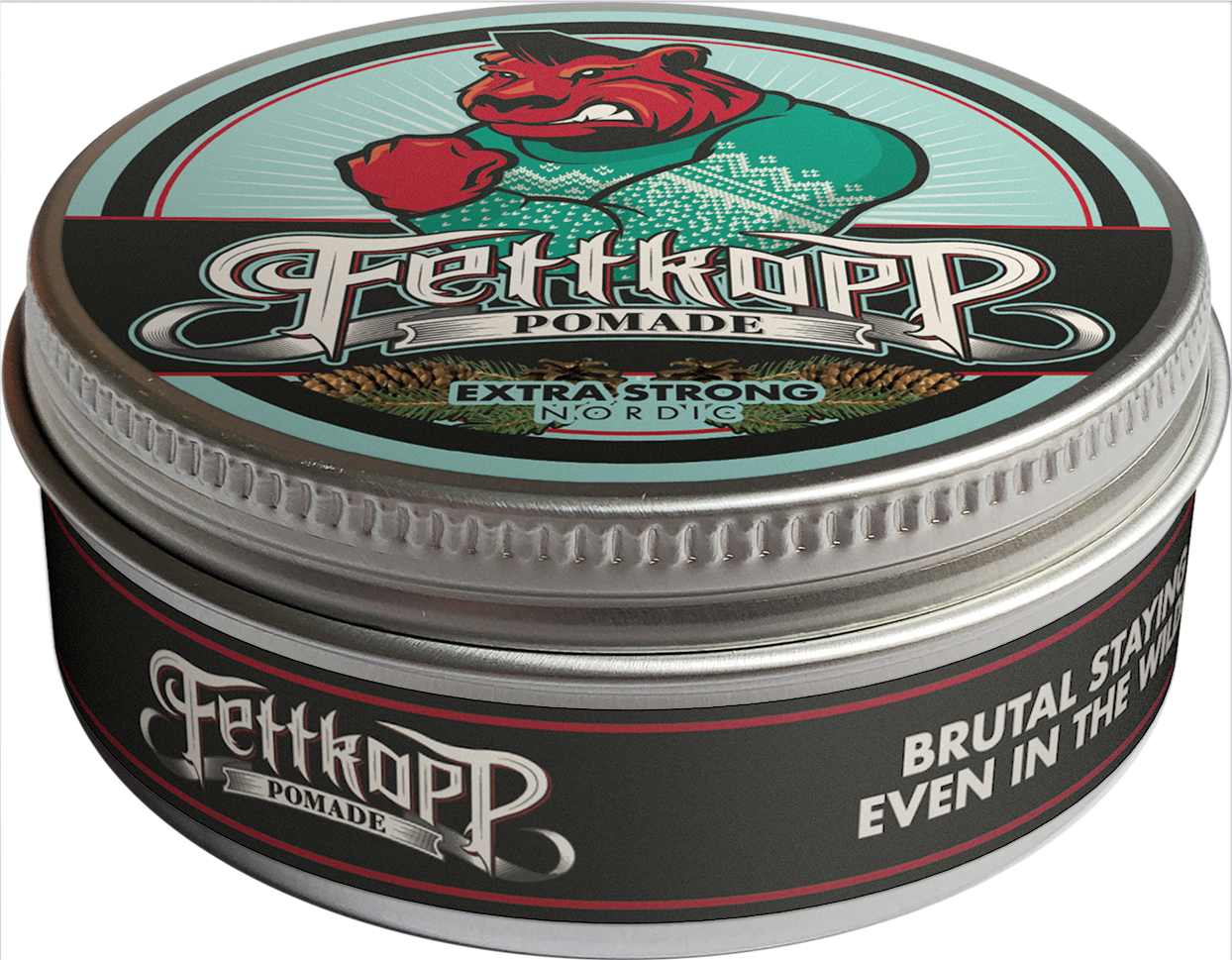 FETTKOPP POMADE Extra Strong NORDIC (Fichtennadel)