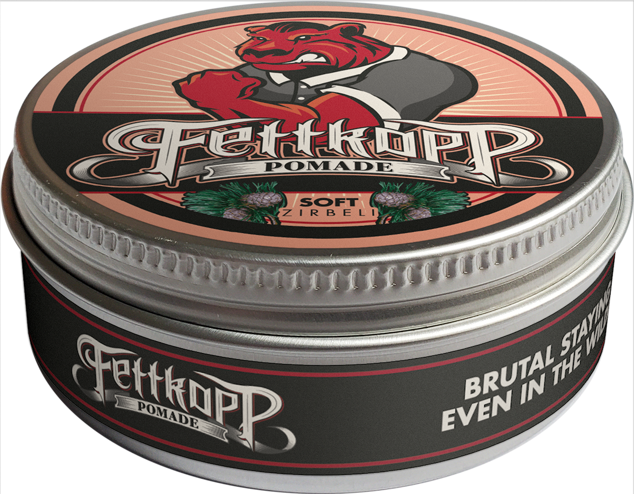 FETTKOPP POMADE Soft ZIRBELI (Zirbelkiefer-Blutorange)