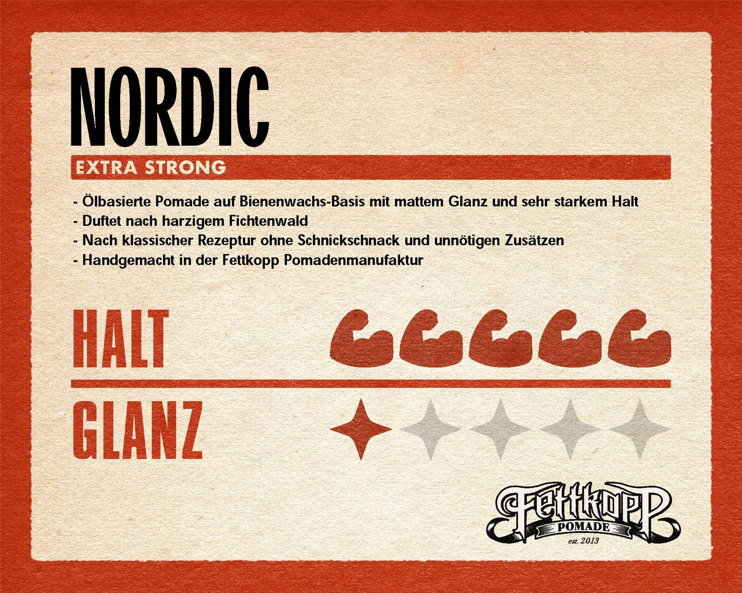 FETTKOPP POMADE Extra Strong NORDIC (Fichtennadel)