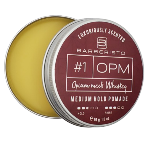 Barberisto 1OPM Opium Whiskey ölbasierte Pomade mittlerer Halt