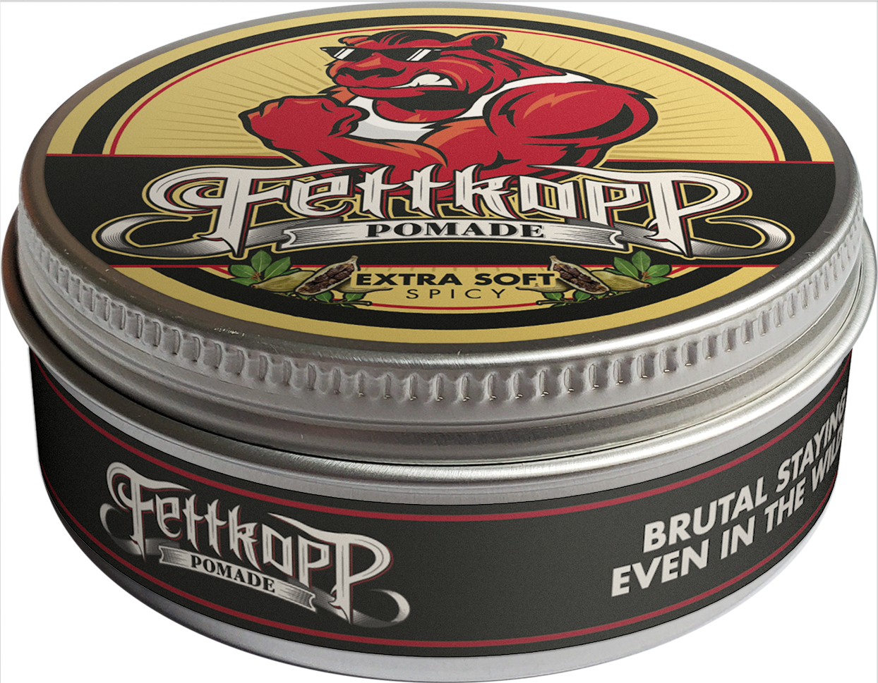 FETTKOPP POMADE Extra Soft SPICY (Kardamom-Bayöl)