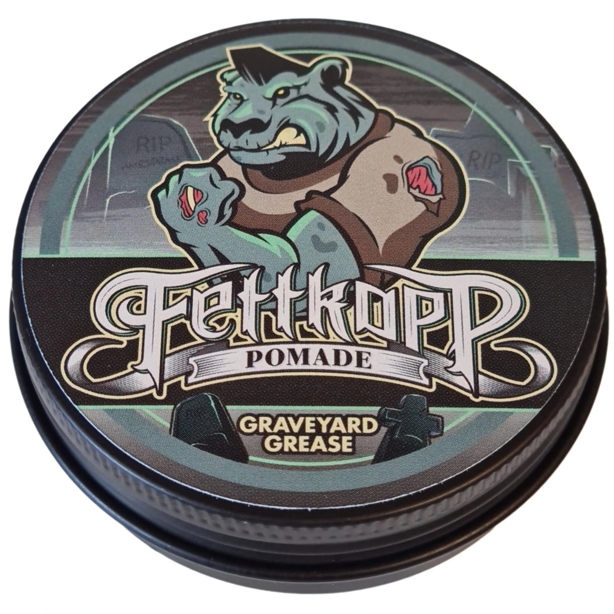 FETTKOPP POMADE Graveyard Grease (medium hold, 51g) mit Poster&Postkarte