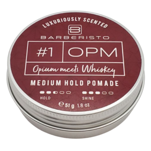 Barberisto 1OPM Opium Whiskey ölbasierte Pomade mittlerer Halt