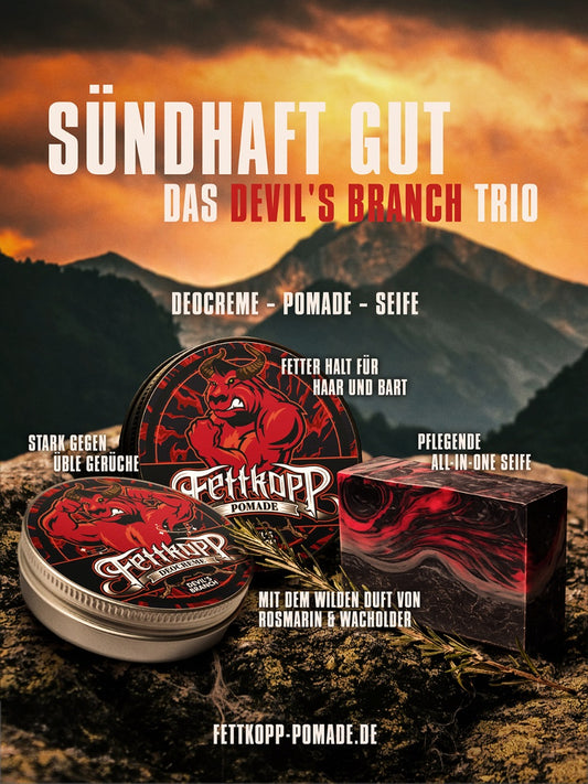 DEVIL'S BRANCH TRIO (Pomade + Deocreme+ Seife)