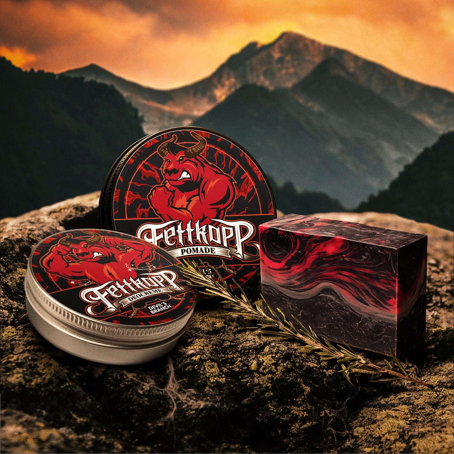 DEVIL'S BRANCH TRIO (Pomade + Deocreme+ Seife)