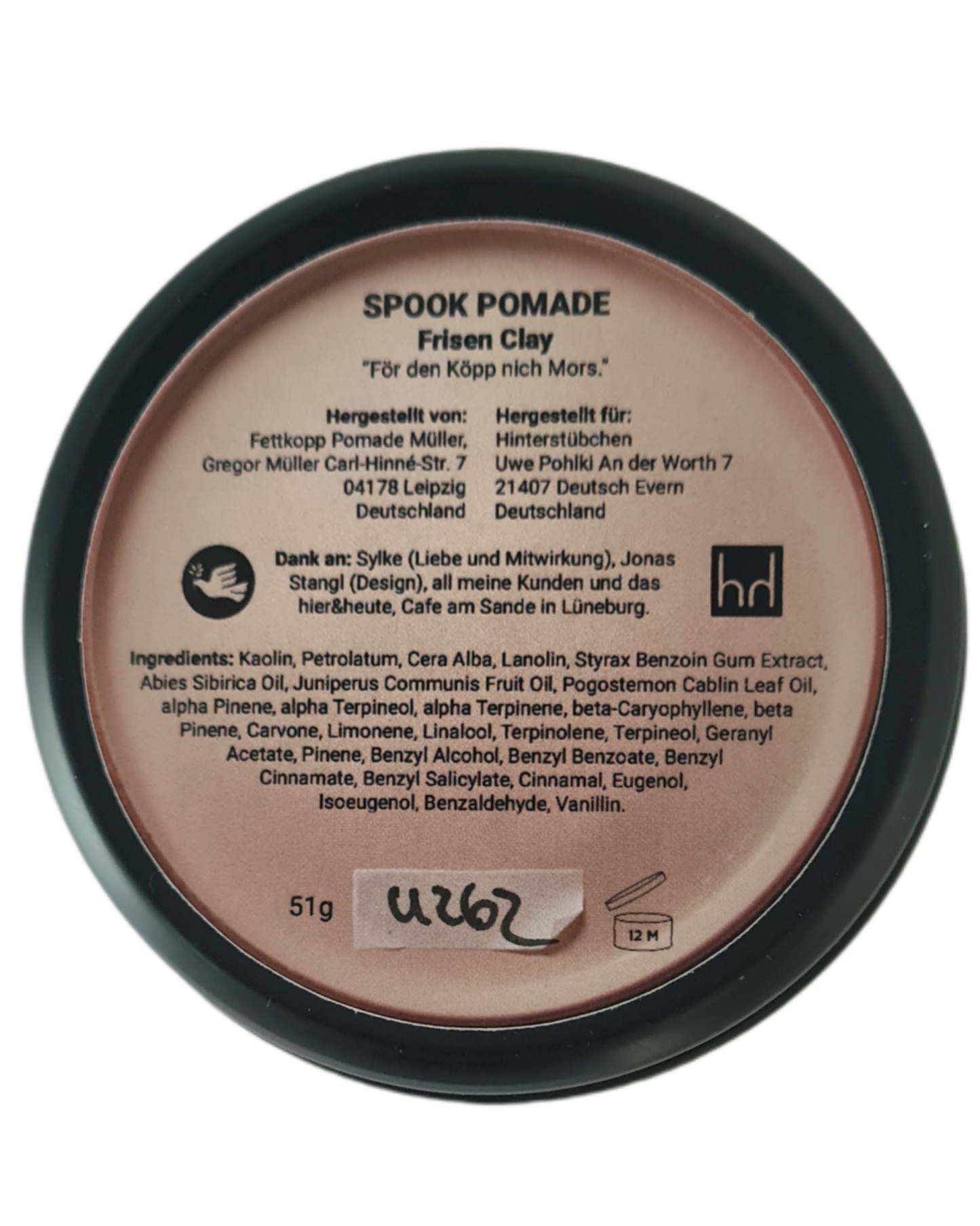Spook Pomade FRISEN CLAY (51g) mittlerer-starker Halt