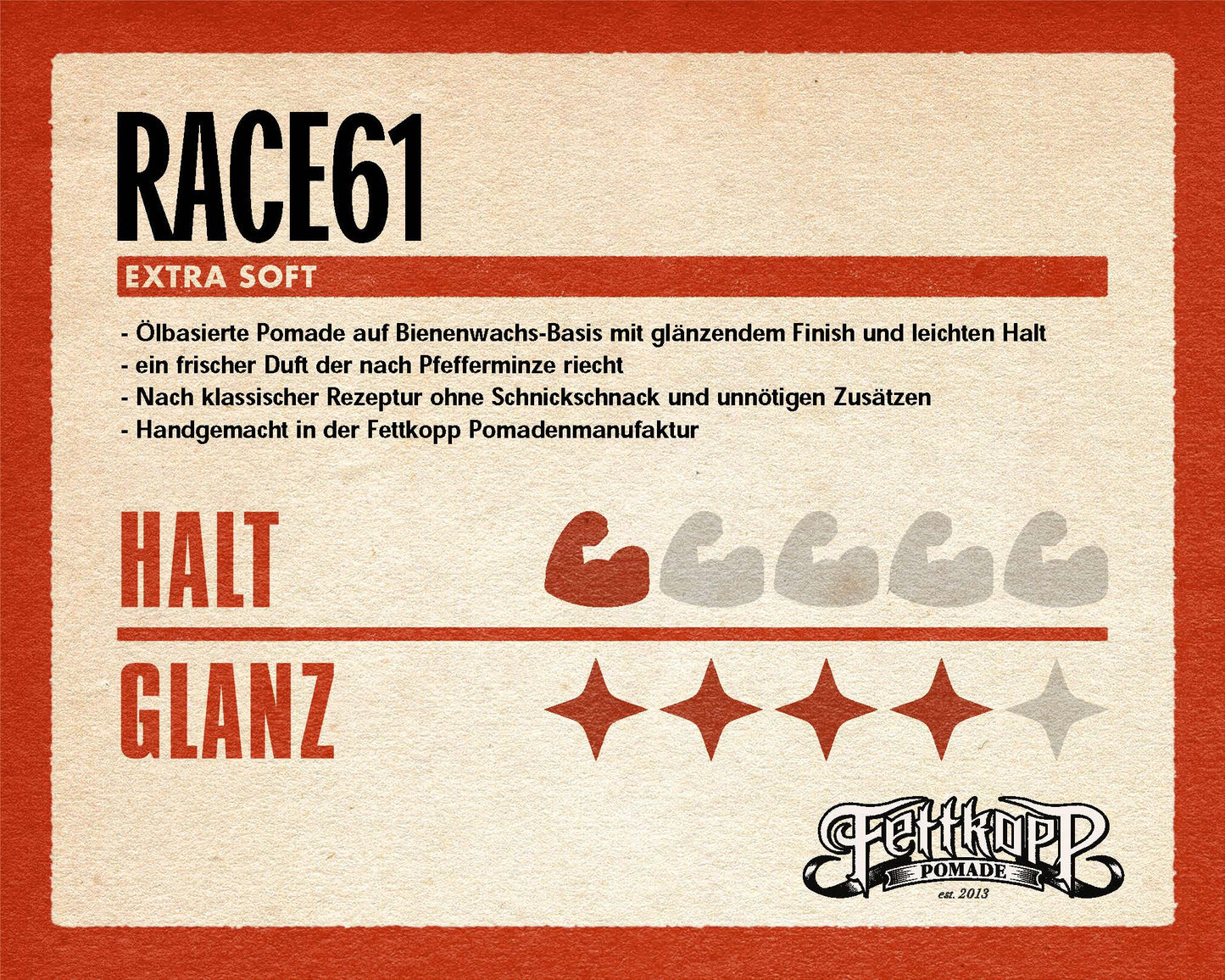 RACE61 POMADS AND CLAY - PEPPERMINT (51g)