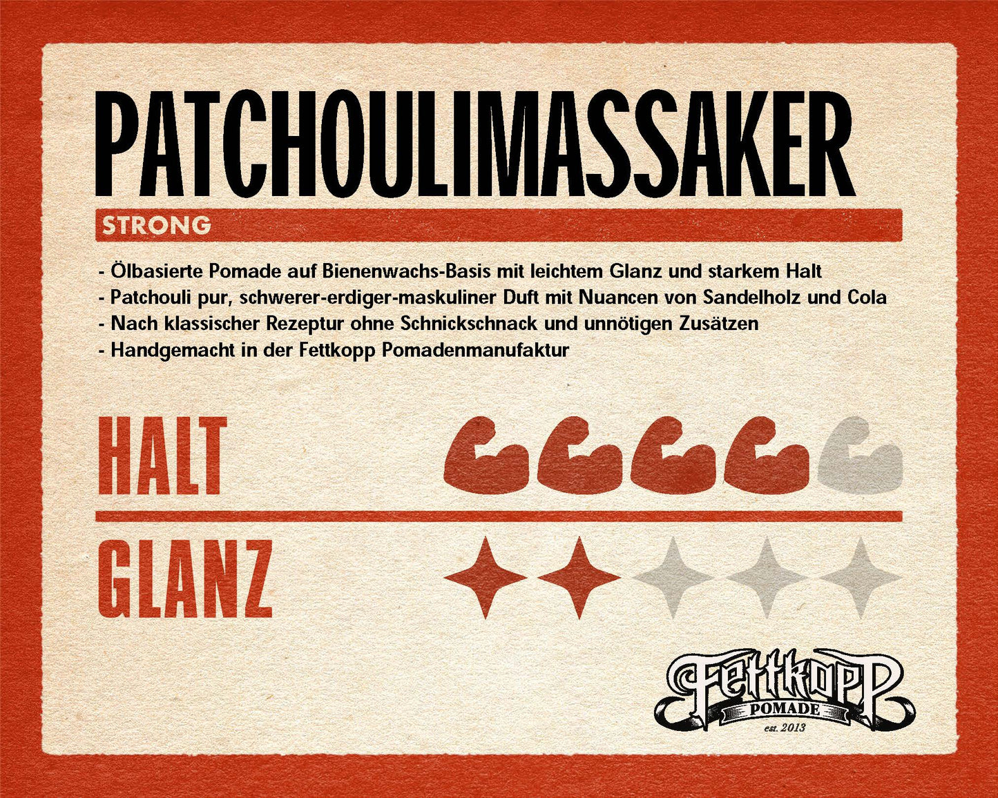 FETTKOPP POMADE - Patchouli Massacre (Patchouli)