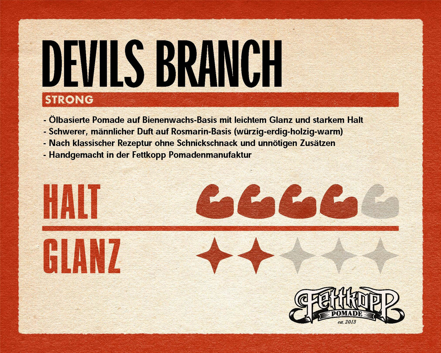 FETTKOPP POMADE Devil`s Branch (firm hold)