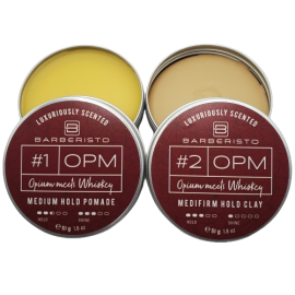 Barberisto #1 und #2 OPM Opium meets Whisky Pomade und Clay